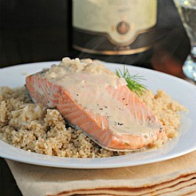 Champagne Poached Salmon