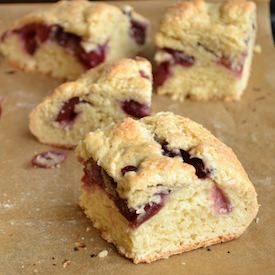 Fresh Cherry and Almond Scone