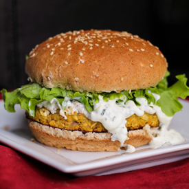 Lemon Chickpea Quinoa Burgers