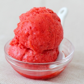 Three-Ingredient Strawberry Sorbet