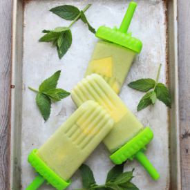 Pineapple Mint Lassi Popsicles