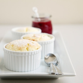 Lemon Soufflés with Coulis