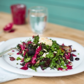 Kale Salad & Roasted Beet Dressing