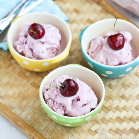 Cherry Coconut Frozen Yogurt