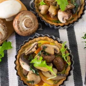 Mushroom, Pumpkin and Potato Quiche