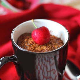 Dark Chocolate Cherry Mug Cake