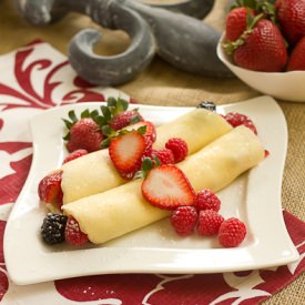 Brown Butter Crepes with Berries