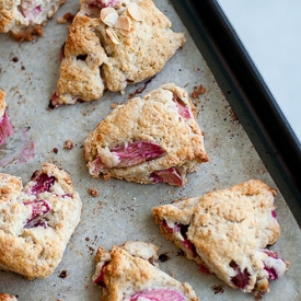 Coconut Rhubarb Scones