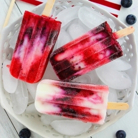 Firecracker Berry Frozen Yogurt Pop