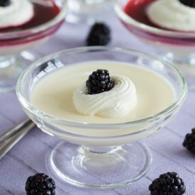 Lemon Posset with Blackberries