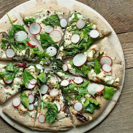 Radish & Goat Cheese Pizza