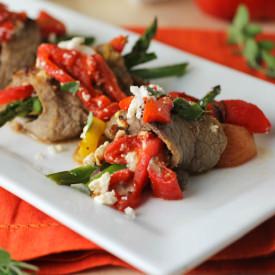 Pan Seared Greek Steak Rolls