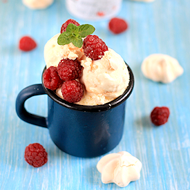 Raspberry Meringue Ice Cream