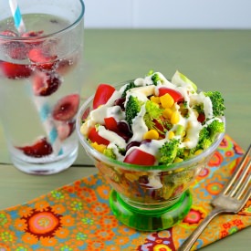 Raw Broccoli and Bean Salad