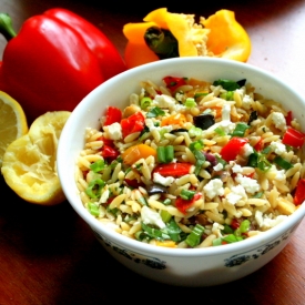 Orzo with Roasted Vegetables