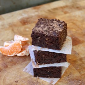 Chocolate & Mandarin Brownies