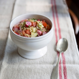 Oat Groats and Radish Salad