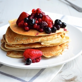 Pancakes with Red Fruits