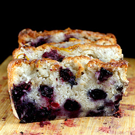 Mashed Blueberry Lemon Yogurt Cake