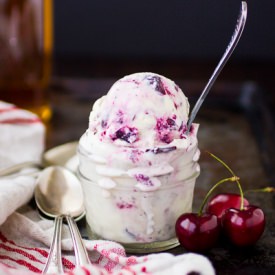 Cherry Bourbon Chip Ice Cream