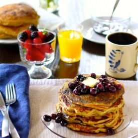 Blueberry Buckwheat Pancakes