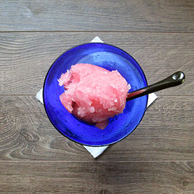 Rhubarb Gin Granitas