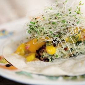 Quinoa and Mango Salsa Soft Tacos