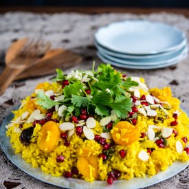 Apricot, Almond & Pomegranate Pilaf