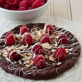 Chocolate Raspberry Pizza