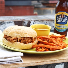 Crockpot BBQ Beer Shredded Chicken