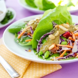 Asian Quinoa Lettuce Wraps