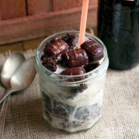 Stacked Rootbeer Float Trifles