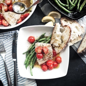 Sautéed Cod w/ Fresh Tomatoes