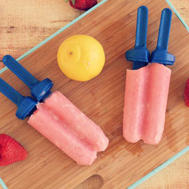 Strawberry Lemoncello Popsicles