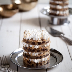 Chocolate Chip Cookie Stacked Cake