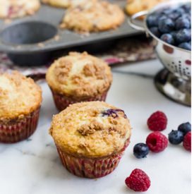 Mixed Berry Streusel Muffins