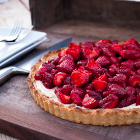 Strawberry Tart with Port Glaze