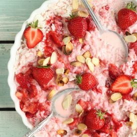 Rice with Strawberries and Cream