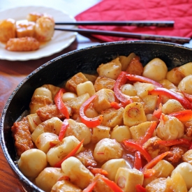 Sweet & Spicy Stir Fried Fish Balls