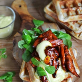 Sourdough Waffles with Chicken