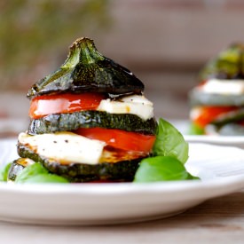 Zucchini Caprese Tower