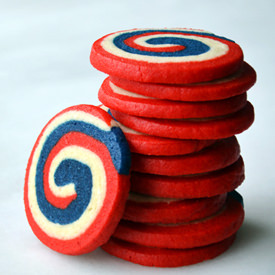 July 4th Pinwheel Icebox Cookies