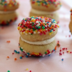 Sandwiched Sprinkle Cookies