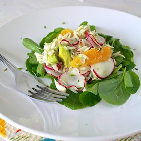 Crab, Radish & Avocado Salad