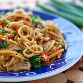 Thai Peanut Noodles with Chicken