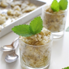 Lemon Balm and Ginger Granitas