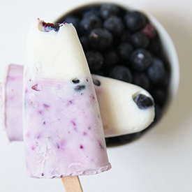 Blueberry Yogurt Popsicles