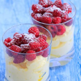 Mascarpone Cream and Raspberries