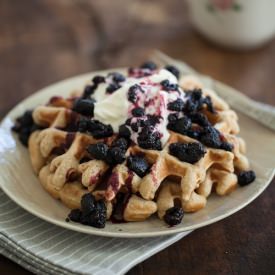 Rye Waffles + Black Raspberries