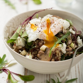 Quinoa and Poached Egg Salad